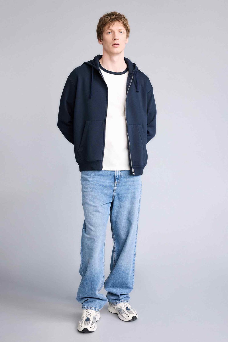 ديفاكتو هودي قصة مريحة بسوسته قماش سميك وبطانة ناعمة - Image 2