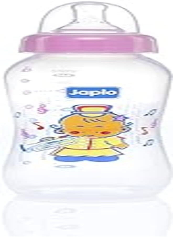 Japlo Japlo Streamline baby feeding Bottle with Anti-colic nipple & Lukewarm water mixer size 250 ml - pink colour (card) 