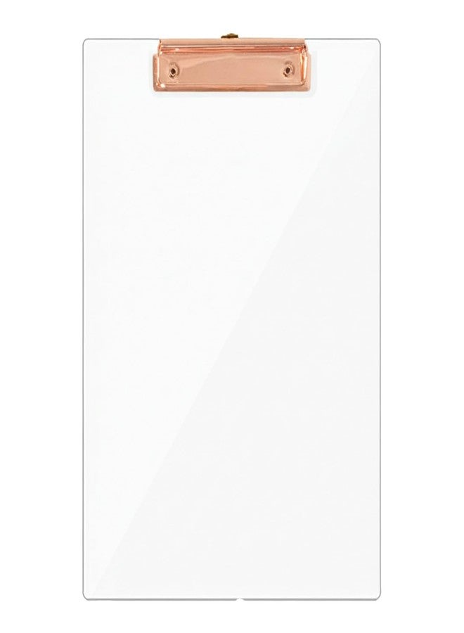 oddpod™ Luxure Transparent Acrylic Clipboard for Paper and Document Organisation with Rose Gold Clip 2310 - Image 1