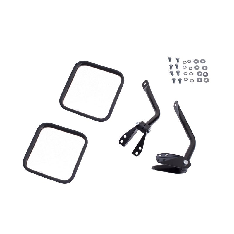 OmixAda  1100102  Black Side Mirror Kit  OE Reference 5462736K  Fits 19551986 Jeep CJ Models