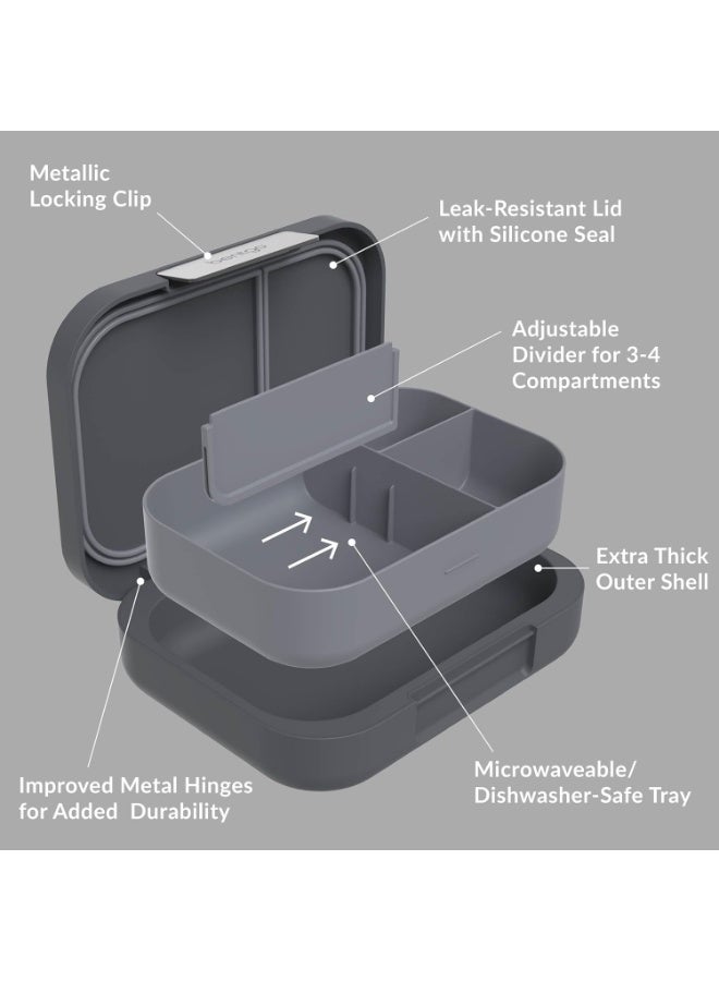 Bentgo Modern Adult Lunchbox  850ml, Dark Grey Leak-Proof, Stackable, BPA-Free Bento Box for Work, Office & Meal Prep - Image 4