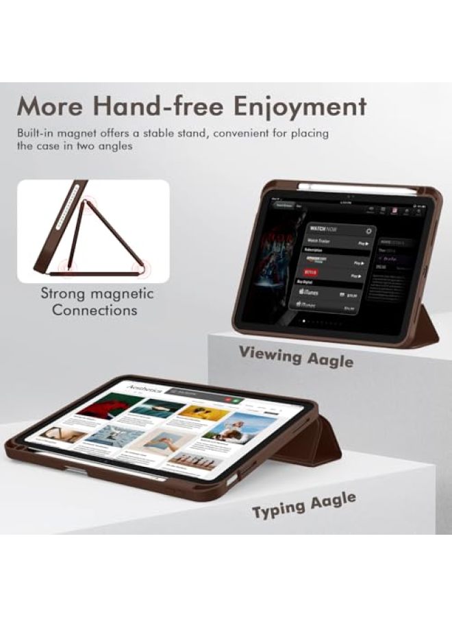 iMieet Case for iPad (A16)/iPad 10th Gen [11 Inch 2025/10.9 Inch 2022], Trifold Stand Smart Case with Pencil Holder and Soft TPU Back, Supports Touch ID (Black) - Image 3