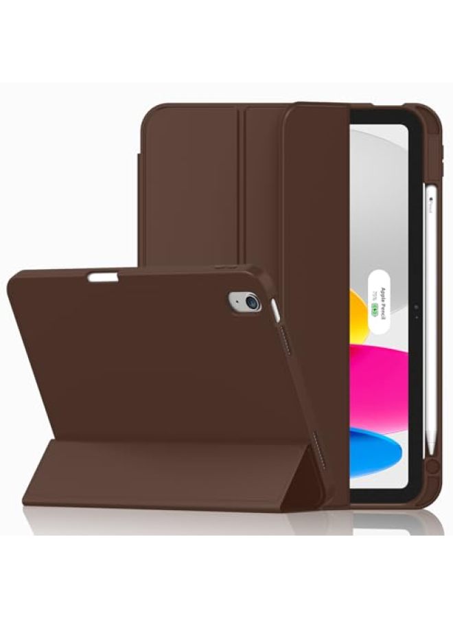 iMieet Case for iPad (A16)/iPad 10th Gen [11 Inch 2025/10.9 Inch 2022], Trifold Stand Smart Case with Pencil Holder and Soft TPU Back, Supports Touch ID (Black) - Image 1
