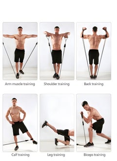 GROIC Resistance Bands, Exercise Bands with Handles, Fitness Bands, for Heavy Resistance Training, Physical Therapy, Shape Body, Yoga, Home Workout Set,Resistance Bands for Working Out(150 lbs)  - Image 5