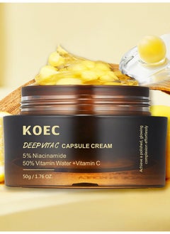 KOEC Deep Vitamin C Golden Capsule Face Moisturizer - Liposome Capsules For Wrinkles, Skin Radiance - Transparent Gel for Glow Hydration - Korean Skin Care  - Image 1