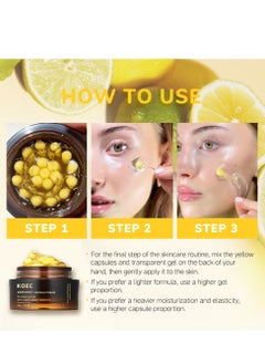 KOEC Deep Vitamin C Golden Capsule Face Moisturizer - Liposome Capsules For Wrinkles, Skin Radiance - Transparent Gel for Glow Hydration - Korean Skin Care  - Image 4