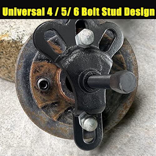 Socpuro Universal Front Wheel Bearing Puller(Max 4-5/8") & Rear Axle Puller(Max 5-2/3") Set, 2 Pack Flange Type Wheel Hub Axle Remover Tools Kit with Forcing Bolt and Socket (Thread 5/8" *18) - Image 4