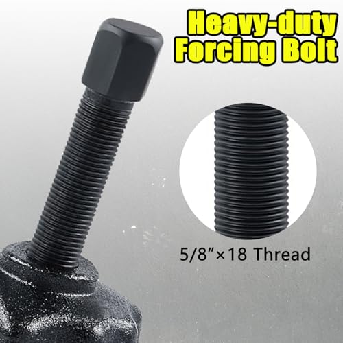 Socpuro Universal Front Wheel Bearing Puller(Max 4-5/8") & Rear Axle Puller(Max 5-2/3") Set, 2 Pack Flange Type Wheel Hub Axle Remover Tools Kit with Forcing Bolt and Socket (Thread 5/8" *18) - Image 5