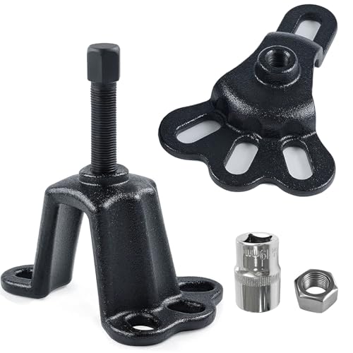 Socpuro Universal Front Wheel Bearing Puller(Max 4-5/8") & Rear Axle Puller(Max 5-2/3") Set, 2 Pack Flange Type Wheel Hub Axle Remover Tools Kit with Forcing Bolt and Socket (Thread 5/8" *18) - Image 1