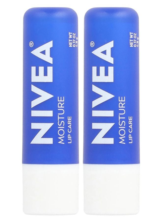 Nivea Moisture Lip Care 2 Sticks 0.17 oz (4.8 g) Each