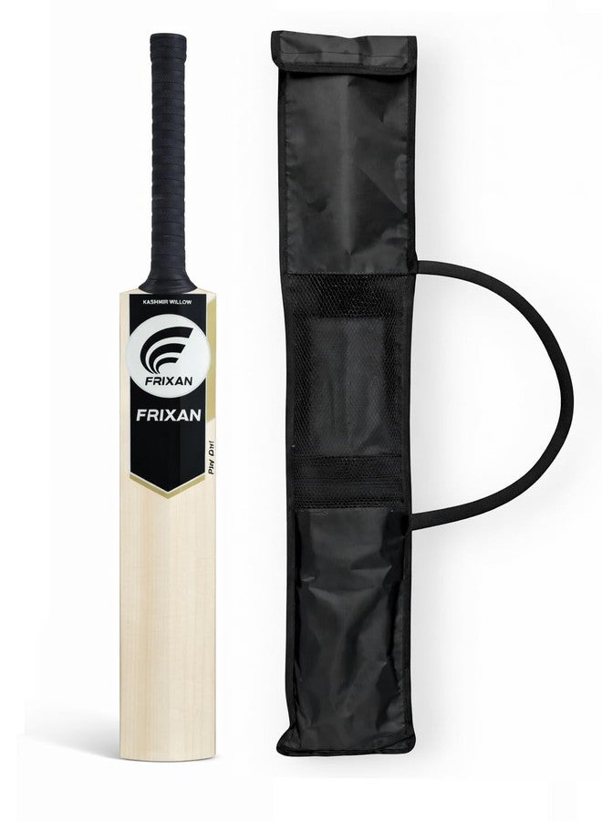 Frixan Kashmir Willow Cricket Bat with Cover | Size 6 Wooden Cricket Bat for Kids (12-14 Years) | Lightweight Leather Ball Bat for Practice & Match Play - Image 2
