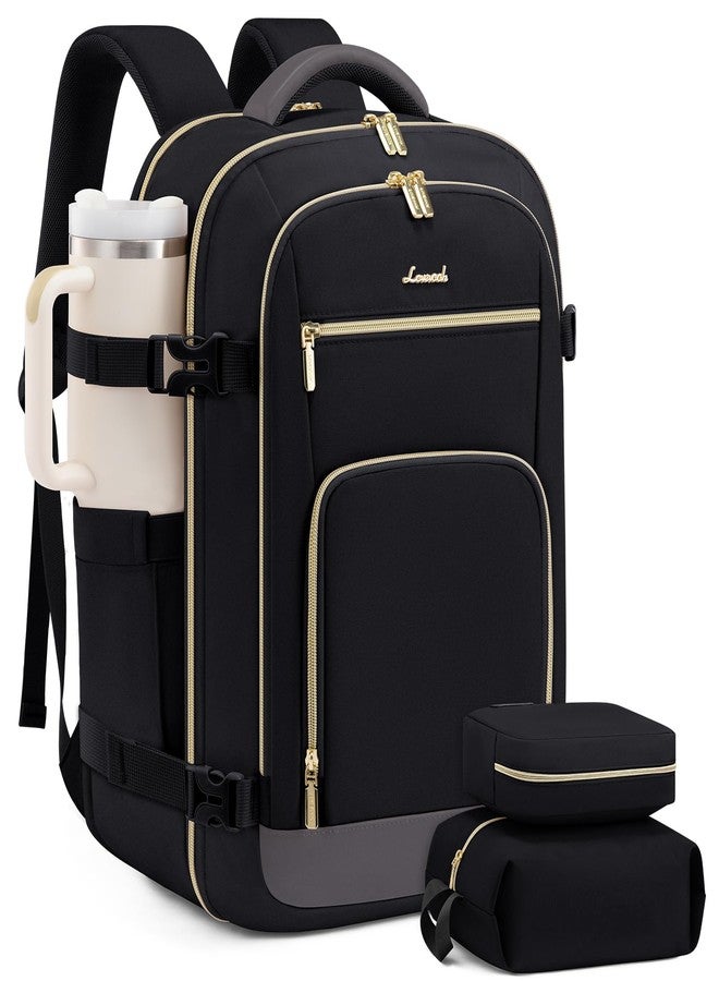 لوف فوك حقيبة ظهر للسفر من لوففوك للنساء والرجال، أسود رمادي، 40 لتر - 17.3 بوصة - 3 قطع - Image 1