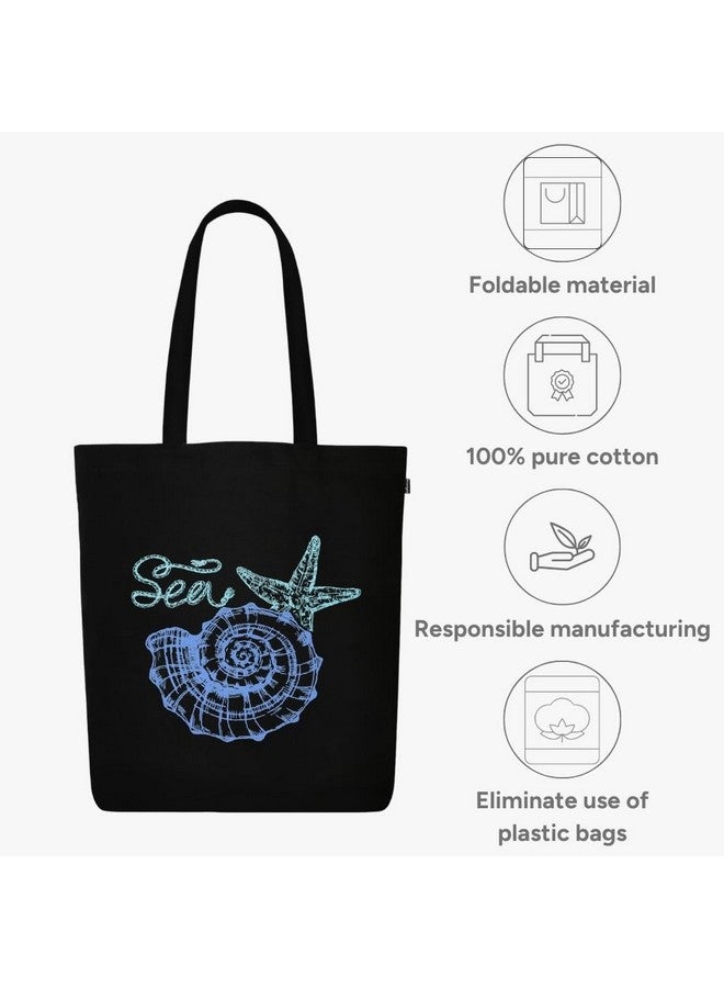 Ecoright Canvas Tote Bags for Women with Zip, College Bag for Girls, 100% Organic Cotton Tote Bag for Shopping, Travel & beach bags for women - Image 3