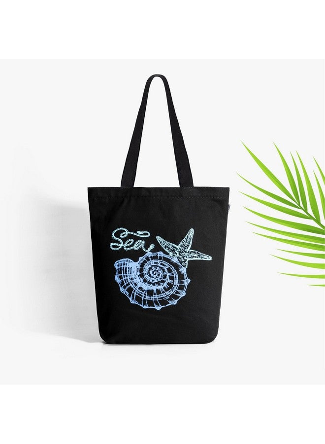 Ecoright Canvas Tote Bags for Women with Zip, College Bag for Girls, 100% Organic Cotton Tote Bag for Shopping, Travel & beach bags for women - Image 2