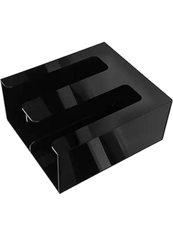 Black Paper Cup Holder Lid Organizer Wear Resistant Desktop Storage Rack for Coffee Cups - Image 1