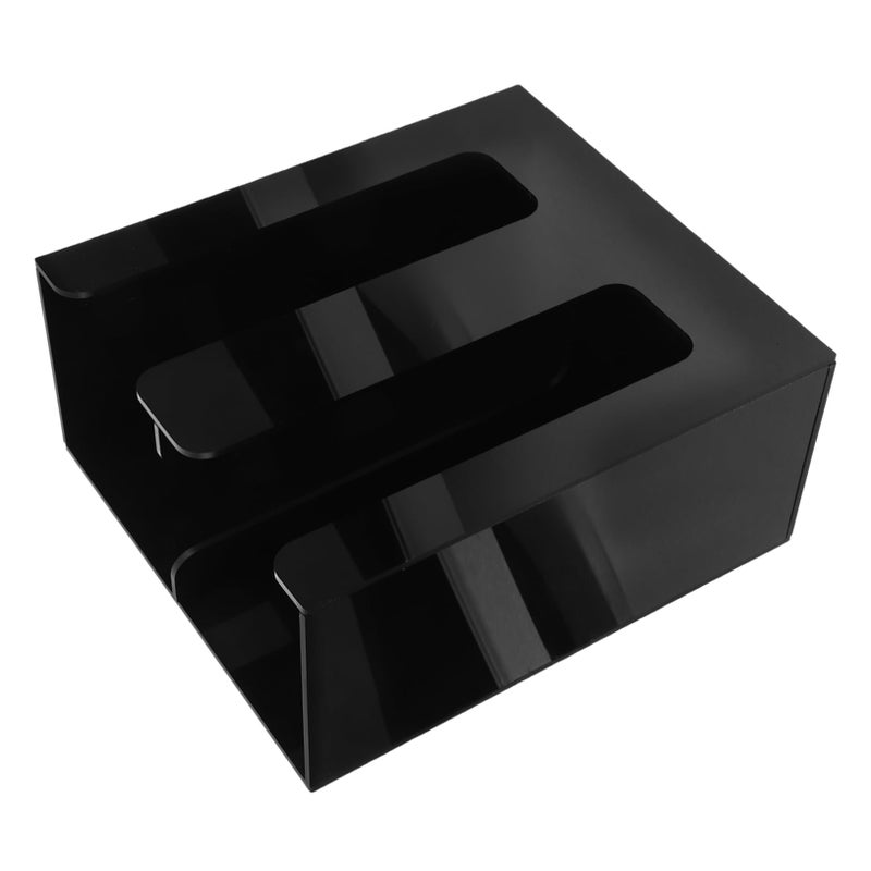 Black Paper Cup Holder Lid Organizer Wear Resistant Desktop Storage Rack for Coffee Cups - Image 2