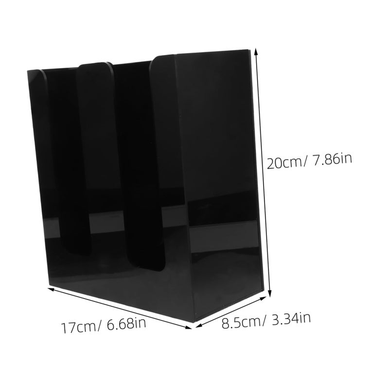 Black Paper Cup Holder Lid Organizer Wear Resistant Desktop Storage Rack for Coffee Cups - Image 3