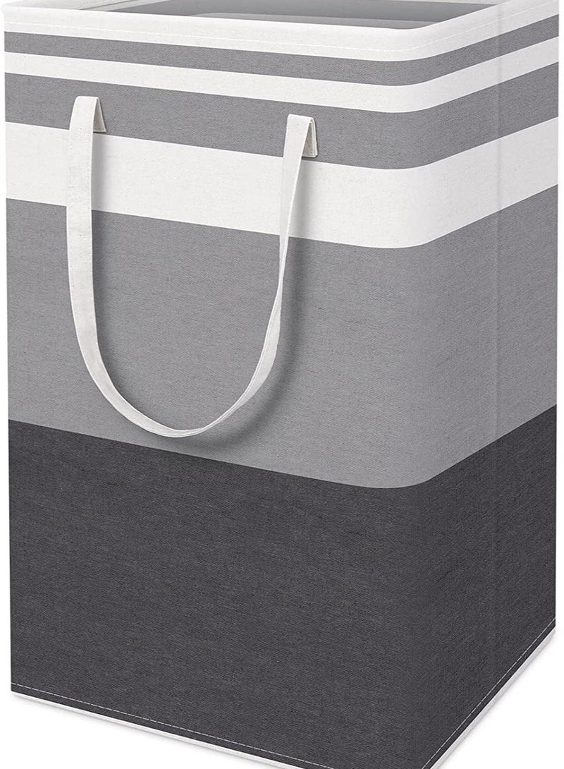Raxoom 1-Pack Large Laundry Basket,Waterproof, Freestanding Laundry Hamper, Collapsible Tall Clothes Hamper With Extended Handles For Clothes Toys In The Dorm And Family-(Gradient Grey, 75L) - Image 4