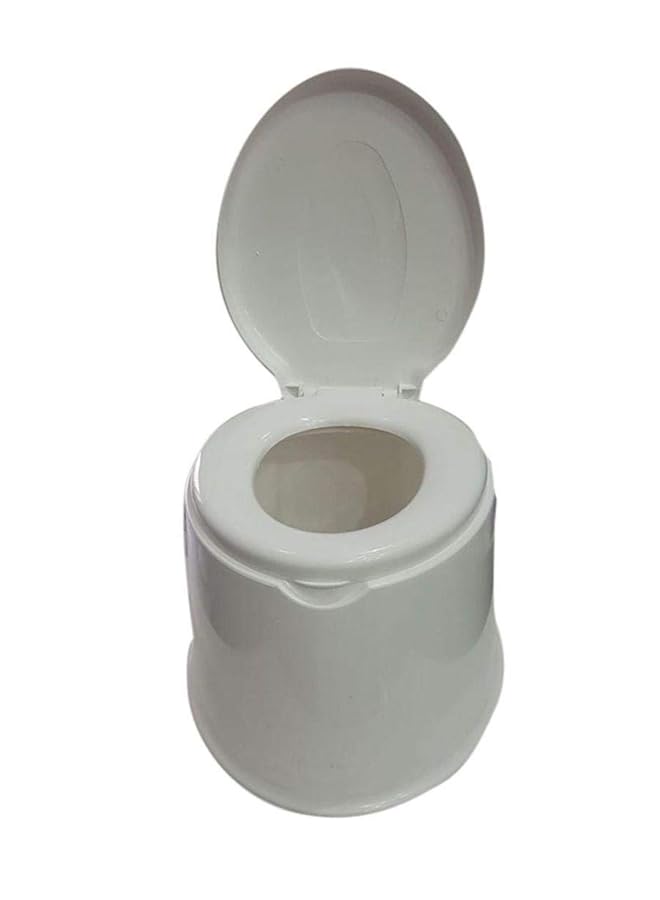 إيروريكس مقعد حمام كرسي مرحاض بلاستيكي أبيض - Image 1