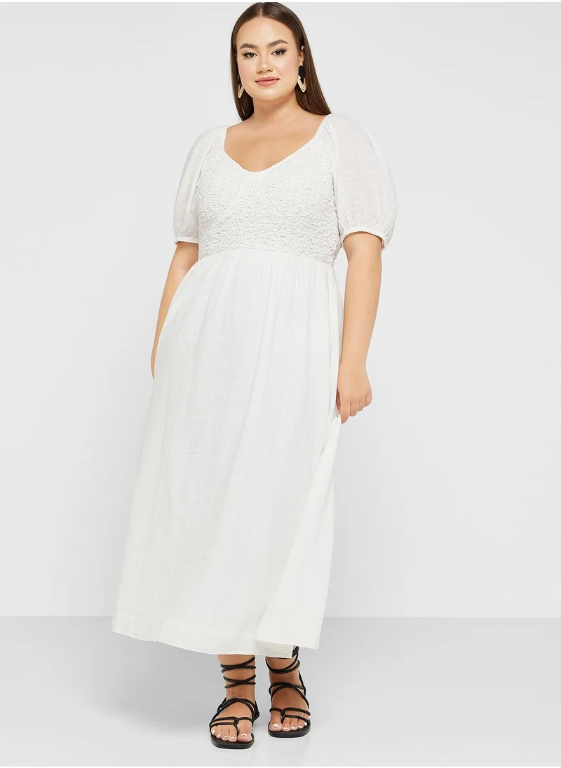 TOPSHOP Sweetheart Neck Puff Sleeve Dress