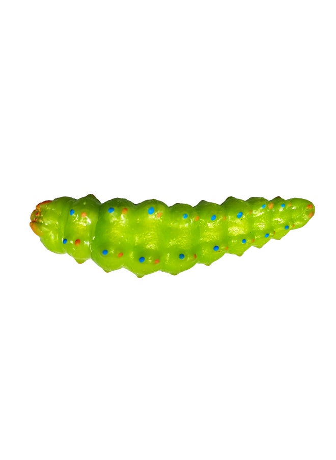 Galaxy Toys - Galaxy Toys Bright Green Caterpillar - Realistic Segmented Caterpillar Toy with Blue and Pink Spots - Image 1