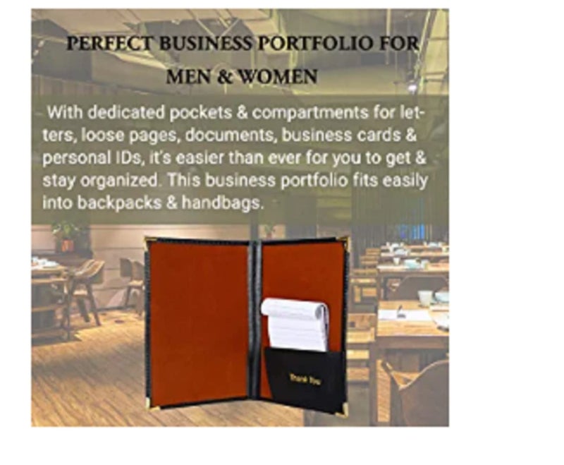 FUTURE X A5 Bill Folder for Restaurant and Hotel with Card and Receipt Holder, Business File Folder, Document Holder, Portfolio/Organizer/Planner (Pack of 6)_E - Image 5