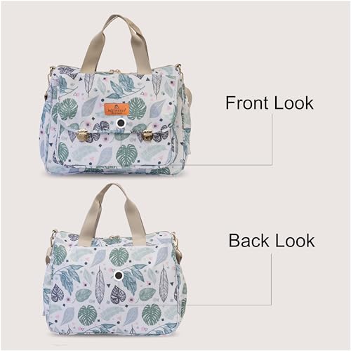 Motherly Glory Tote Diaper Bag for Mothers for Travel, Maternity Bag for Newborn Baby, Multiple Pocket Water Resistant Baby Bag (Green Leaf) - Image 2