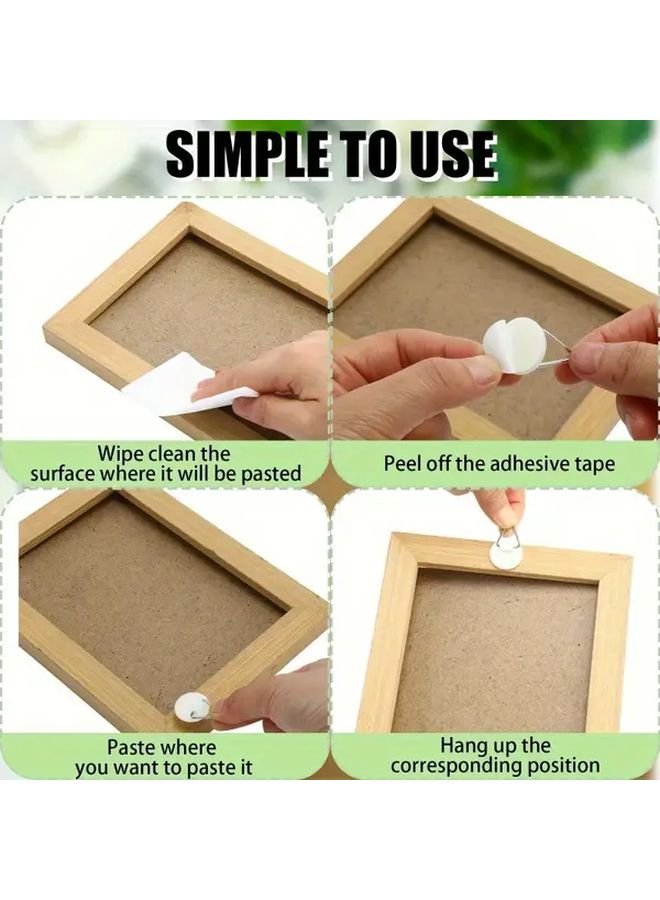 30pcs Stainless Steel Picture Hooks No Nail Adhesive Wall Hangers For Photo Frames Artwork - Image 5