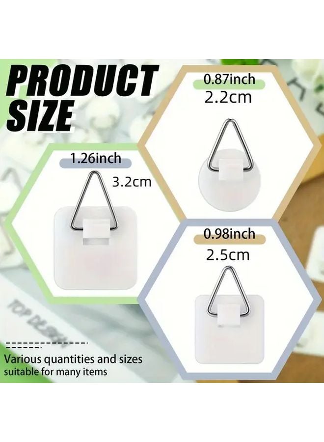 30pcs Stainless Steel Picture Hooks No Nail Adhesive Wall Hangers For Photo Frames Artwork - Image 4