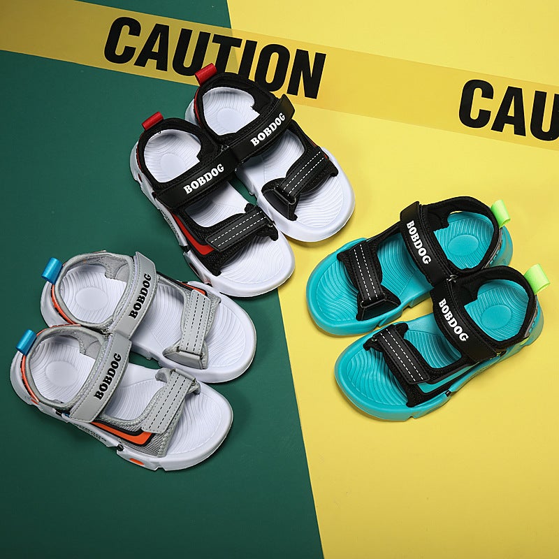 Babudou Kidsren'S Shoes, Boys' Sandals, Summer Open-Toe Soft-Soled Kidsren'S Beach Shoes Medium And Large Kidsren'S Casual Shoes - Image 2