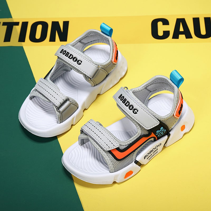 Babudou Kidsren'S Shoes, Boys' Sandals, Summer Open-Toe Soft-Soled Kidsren'S Beach Shoes Medium And Large Kidsren'S Casual Shoes - Image 3