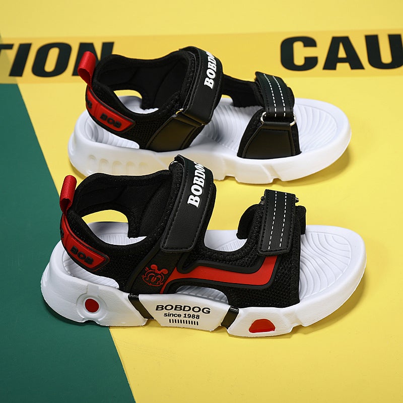 Babudou Kidsren'S Shoes, Boys' Sandals, Summer Open-Toe Soft-Soled Kidsren'S Beach Shoes Medium And Large Kidsren'S Casual Shoes - Image 4