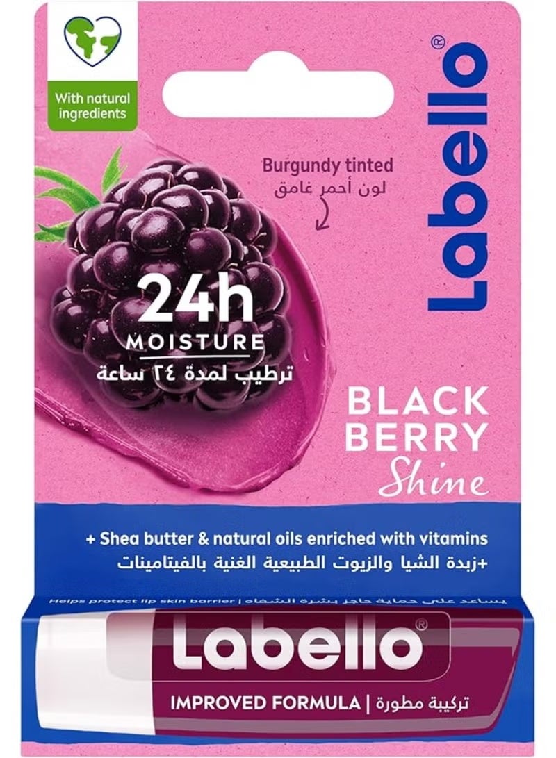 Labello Blackberry Shine Lip Balm – Moisturizing Lip Care – 4.8g - Image 1