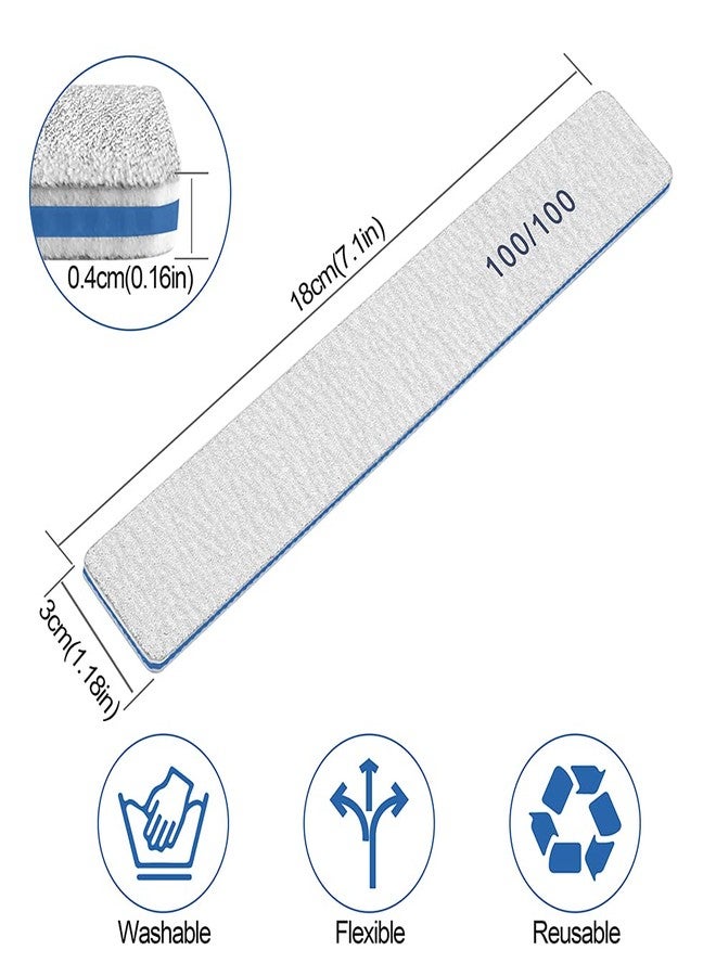 BLESWIN Nail Files-Nail File for Acrylic Nails 100/100 Grit, 12 PCS Nail Files Emery Boards for Acrylic Nails, Washable Thick Professional Manicure Tools for Nail Tech - Image 2