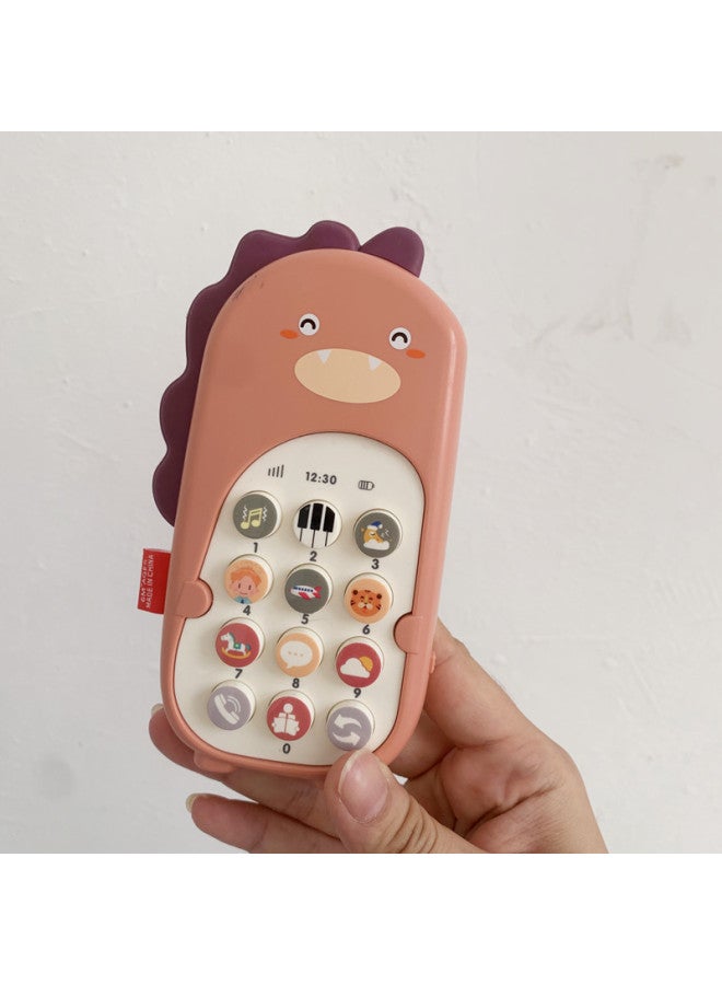 Baby Intelligence Bilingual Dinosaur Vibration Mobile Phone Can Bite Silicone Baby Early Education Simulation Phone Toy Small Mobile Phone-Color:Bamboo Green - Image 4