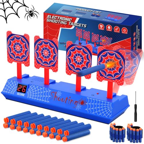 Aooess Spider Shooting Targets Toy for 312 Year Old Boys Electronic Scoring Shooting Target Set for Kids with 20 Foam Dart Spider Toys for Boys 46 Shooting Game for Kids Ages 3 - Image 1