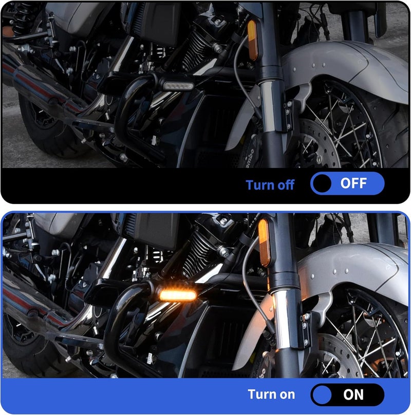 VEISUTOR Highway Crash Bar LED Driving Light for Harley - Black with DRL & Turn Signal - Image 3