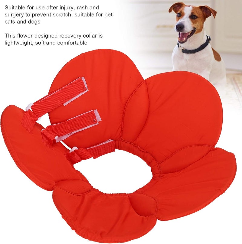 Soft Pet Cone Collar for Dogs and Cats, Adjustable Recovery Protective Wound Healing Cover - Lightweight Comfortable Fabric, Secure Hook and Loop Closure, Ideal for Injury and (L) - Image 3