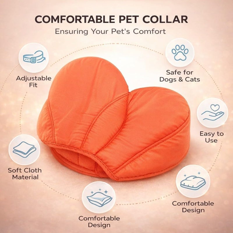 Soft Pet Cone Collar for Dogs and Cats, Adjustable Recovery Protective Wound Healing Cover - Lightweight Comfortable Fabric, Secure Hook and Loop Closure, Ideal for Injury and (L) - Image 4