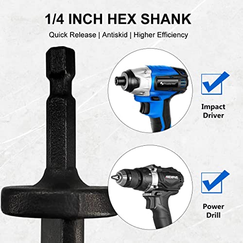 Hymnorq 6-Piece HVAC Copper Pipe Swaging Tool Drill Bit Set - 1/4" to 7/8" Spin Swage Tube Expander for Air Conditioner Repair - Hex Shank for Power Drills & Impact Drivers - Image 4
