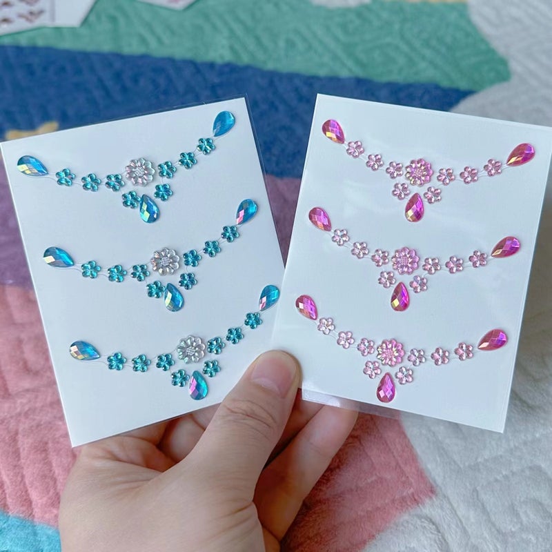 Eye Makeup Face Accessories Sequins Bright Diamond Face Tears Diamond Stickers Eye Pearl Face Diamond Face Decorative Stickers Face Makeup - Image 2