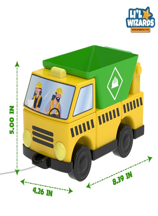 Li'l Wizards Build Your Own Loader Truck Toy|Build Stack Play|Construction & Stacking Blocks for Kids|Shape Identification STEM Learning & Developmental Toy|Pull Along Toys|Gift Set For 2-5 Years Kids - Image 5