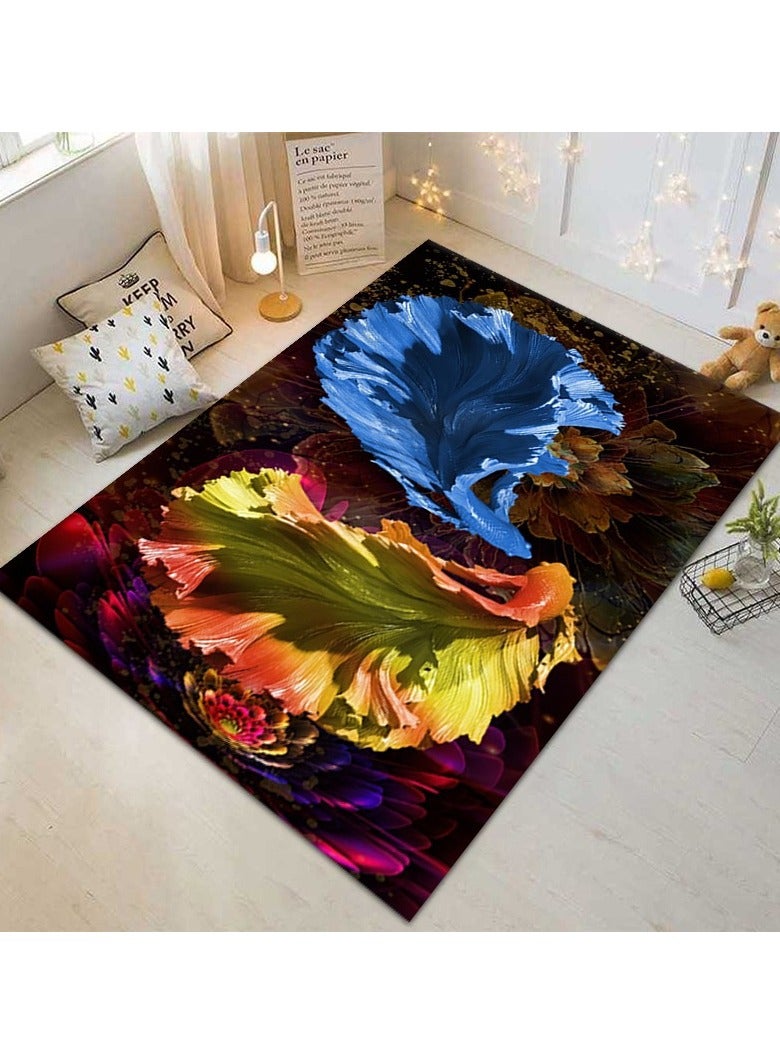 Loquat Simple And Comfortable Square Polyester Fiber Carpet