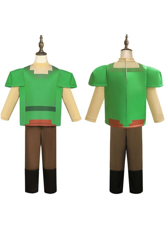 Minecraft Alex Kids Coscostume Stage Game Show Costumes Mask + Top + Pants Three-Piece Set A gift for Minecraft fans  - Image 2