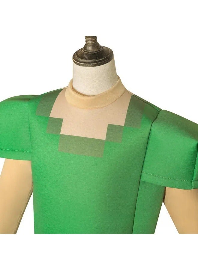 Minecraft Alex Kids Coscostume Stage Game Show Costumes Mask + Top + Pants Three-Piece Set A gift for Minecraft fans  - Image 3