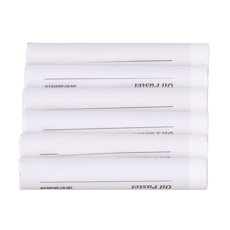 6 Pcs White Oil Pastels Unique Texture Safe Harmless Smoothing Oil Pastels Painting Set for Art Students Children - Image 2