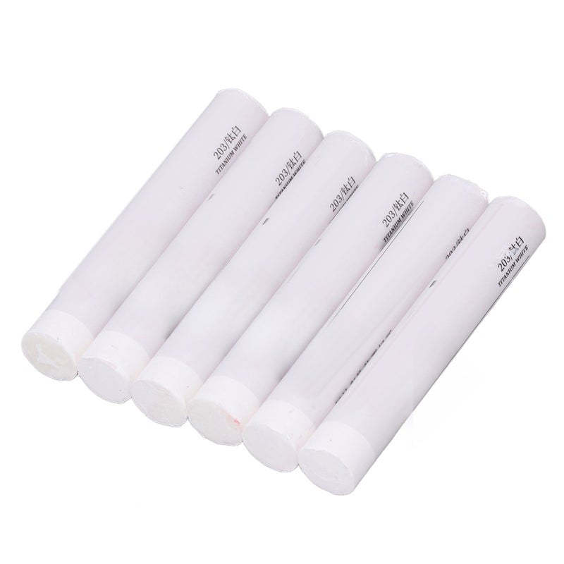 6 Pcs White Oil Pastels Unique Texture Safe Harmless Smoothing Oil Pastels Painting Set for Art Students Children - Image 3