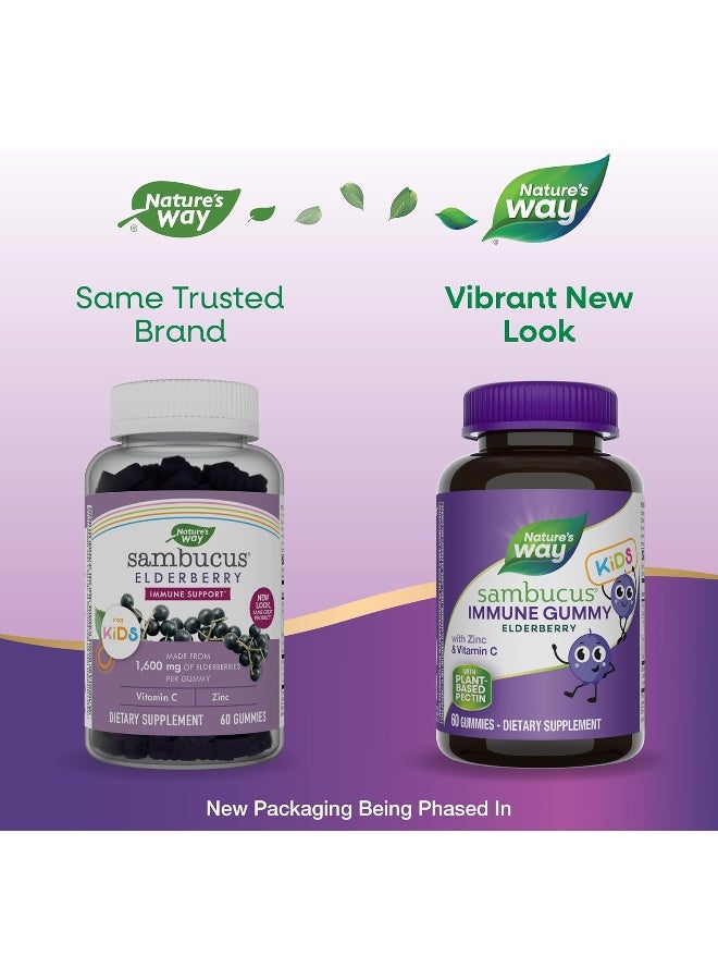 Nature's Way Sambucus Elderberry Kid's Immune Boost Gummies, 60 Gummies - Image 2