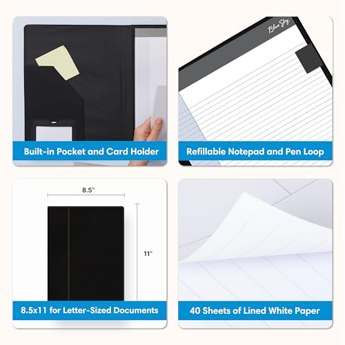 Blue Sky Professional Padfolio: Comprehensive Portfolio and Efficient Document Organizer, Ideal Business Accessory for Modern Professionals, 9.5" x 12" - Image 5