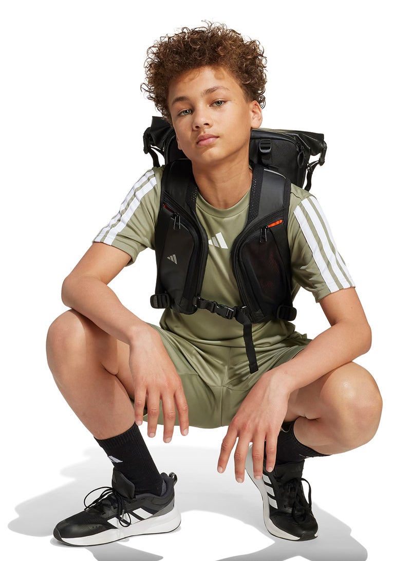 اديداس تيشيرت أساسي بتصميم الخطوط الثلاثة لتدريب الشباب - Image 5